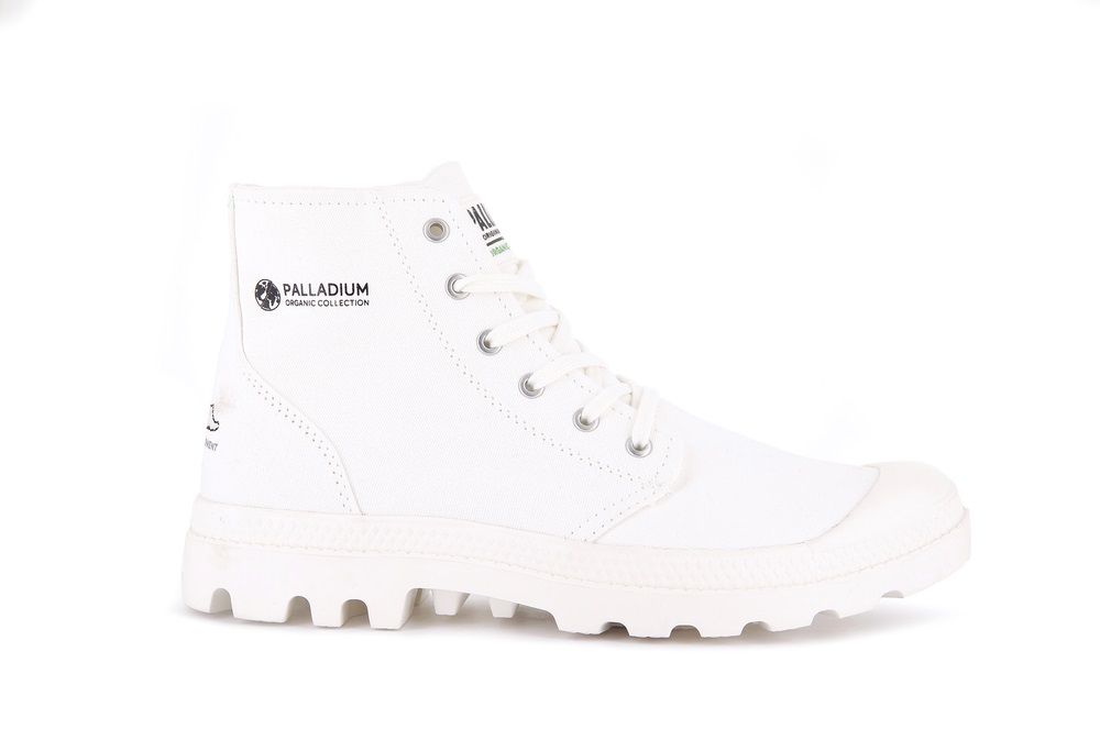 Botas Palladium PAMPA HI ORGANIC II Hombre Blancas | Costa Rica-91653